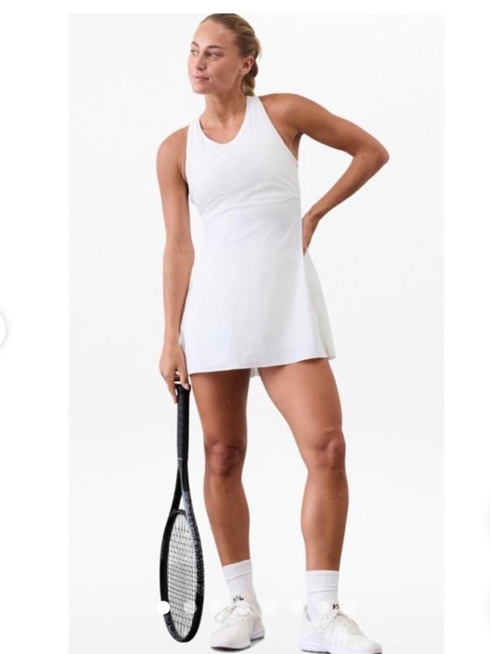 Athleta Levitate Sports Dress In White Size XL/TG